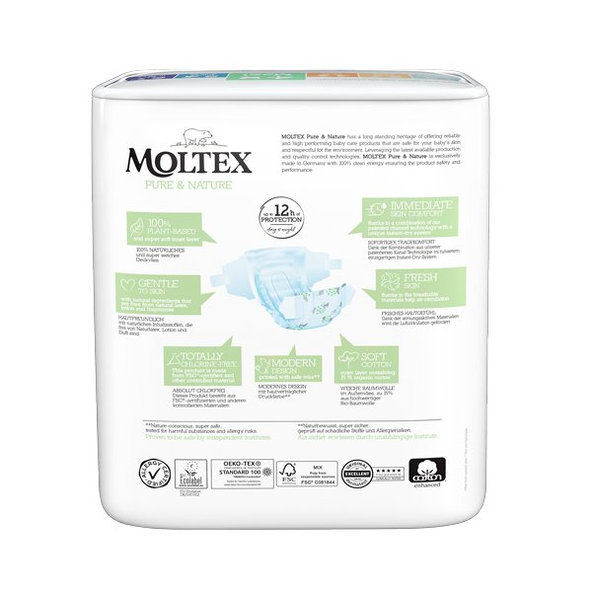 MOLTEX Pure&Nature Plienky jednorazové 4 Maxi (7-18 kg) 29 ks