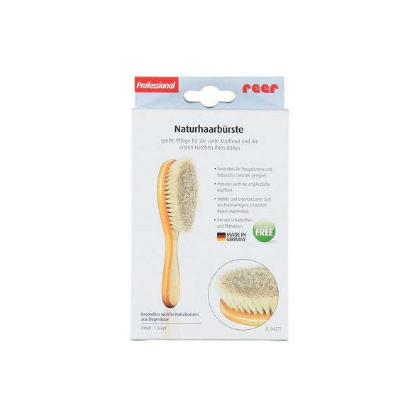 REER Kartáč na vlasy natur medium