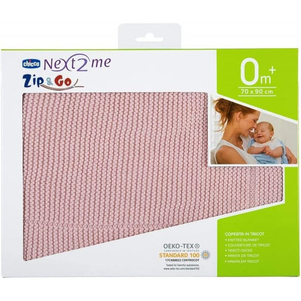 CHICCO Deka pletená Tricot Blanket Miss Pink 90x70 cm
