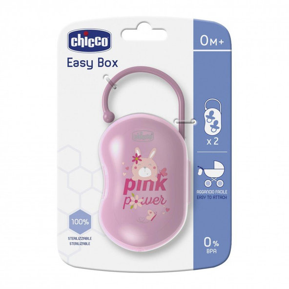 CHICCO Puzdro na cumlík Easy Box dvojité - dievča