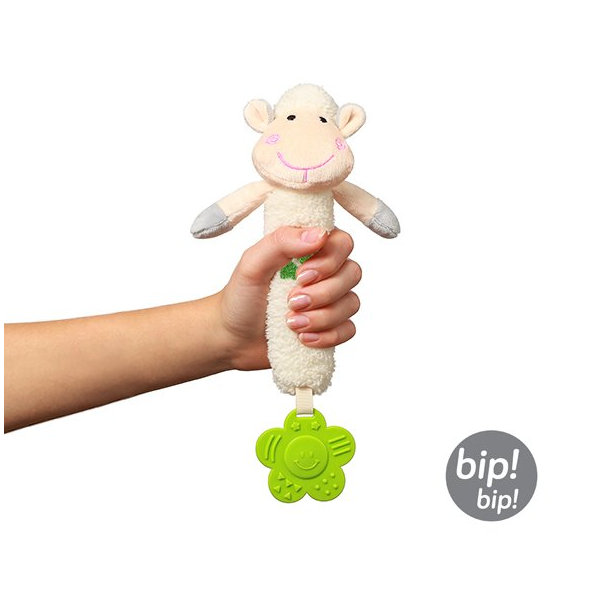 BABYONO Hračka pískacia s hryzačkou Sweet Lambie