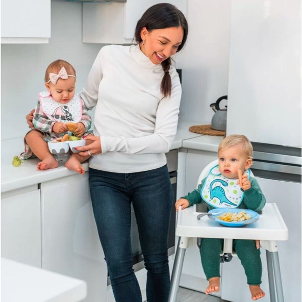 BABYONO Lyžičky 2 ks zeleno-fialové