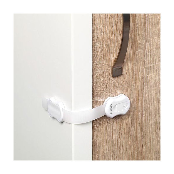 BABYONO Zámky bezpečnostné univerzálne na nábytok, White 4 ks