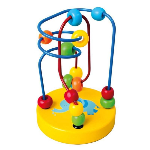 BINO Labyrint s korálikmi, žltý