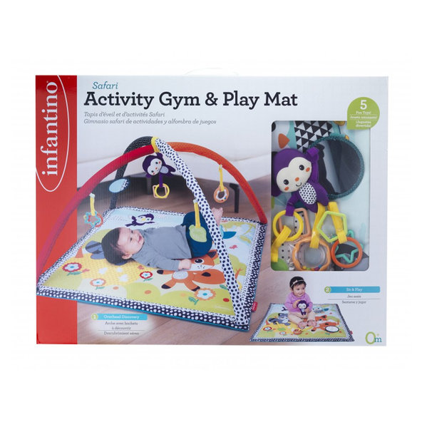 INFANTINO Deka hracia s hrazdičkou Safari