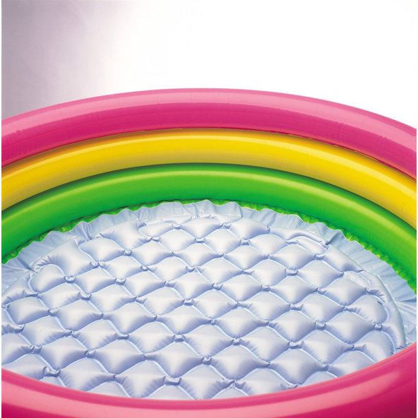 INTEX Bazén nafukovacie dno dúhový 86x25 cm 3 komory