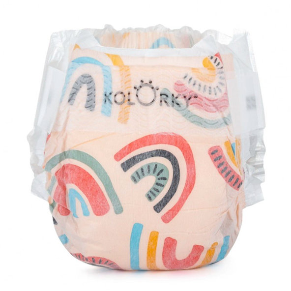 KOLORKY DAY Plienky jednorazové eko, dážď&dúhy L (8-13 kg) 19 ks