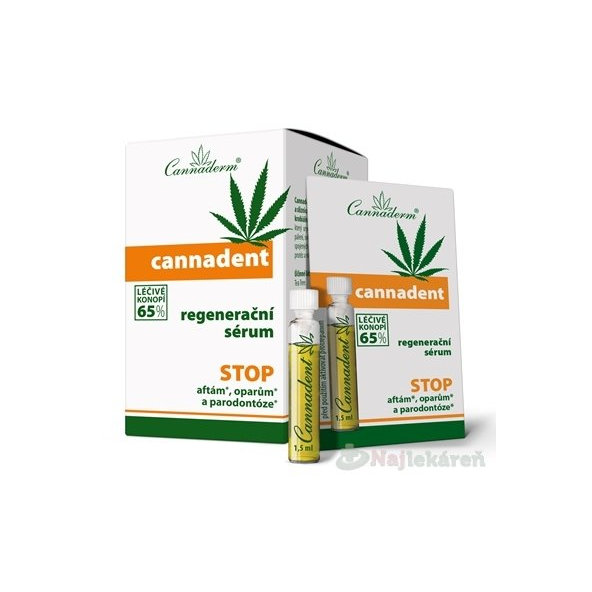 Cannaderm CANNADENT regeneračné sérum na afty a opary 10x1,5ml