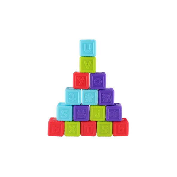 TEDDIES Abecedné kocky 16 ks, 6m+