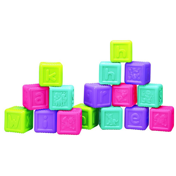 TEDDIES Abecedné kocky 16 ks, 6m+