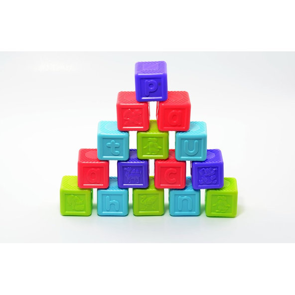 TEDDIES Abecedné kocky 16 ks, 6m+