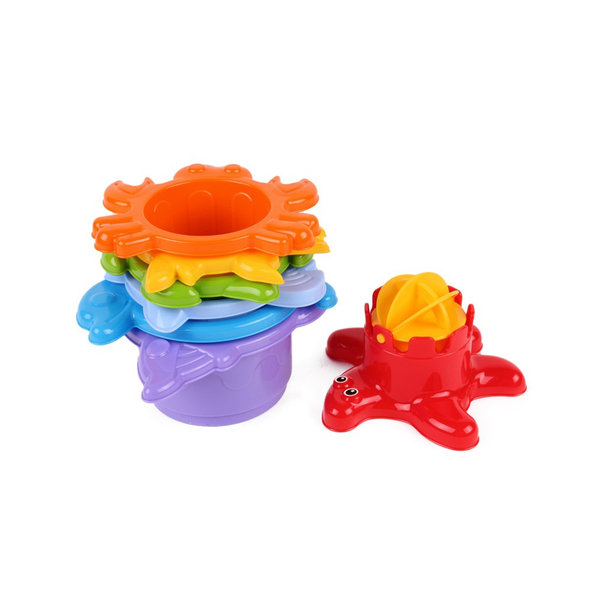 TEDDIES Kubus pyramída skladačka vodný mlynček morské zvieratká 12m+