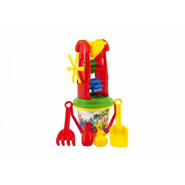 TEDDIES Sada na piesok vedro, mlynček s doplnkami 4 druhy, 12m+