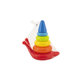 TEDDIES Skladačka pyramída krúžky slimák 6 ks, 12m+