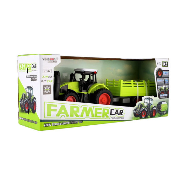 TEDDIES Traktor RC s vlekom 38 cm