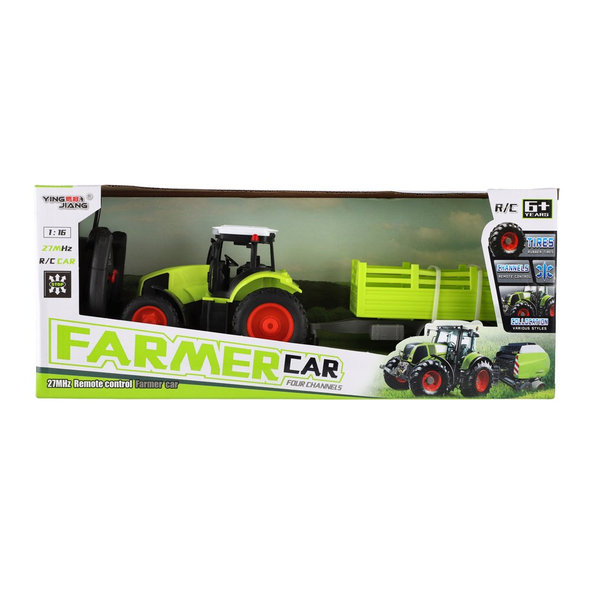 TEDDIES Traktor RC s vlekom 38 cm