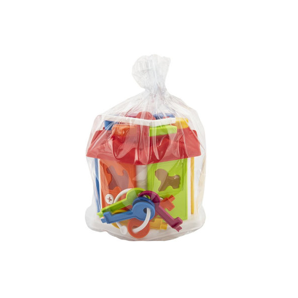 TEDDIES Vkládačka domeček s klíči se zvířátky 12m+