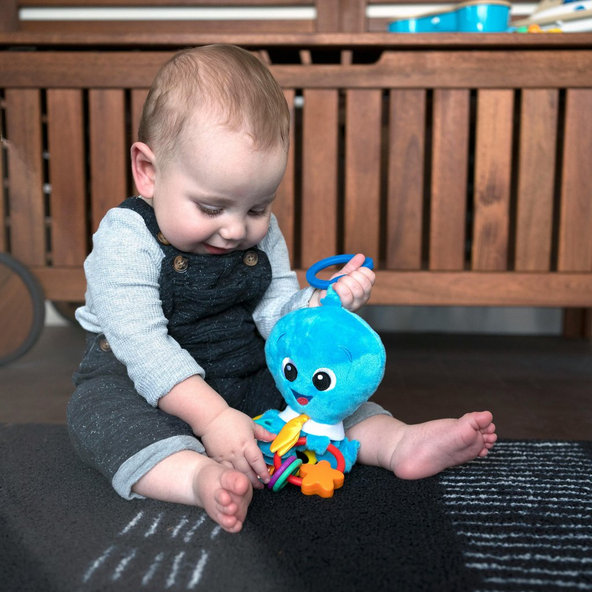 DISNEY BABY Hračka aktívna chobotnička na C krúžku Octopus™ 0m+