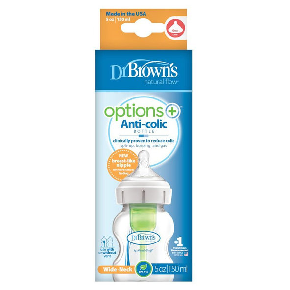 DR.BROWN'S Fľaša antikolik Options+ široké hrdlo 150 ml plast