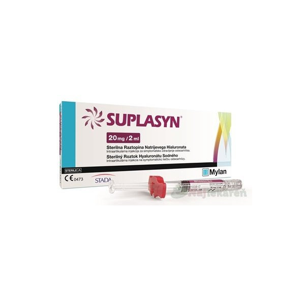 SUPLASYN sterilný roztok hyaluronátu sodného 20 mg/2 ml 2 ml