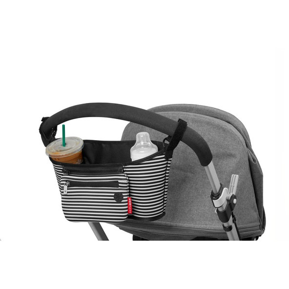 SKIP HOP Organizér na kočík 2v1 čiernobiely