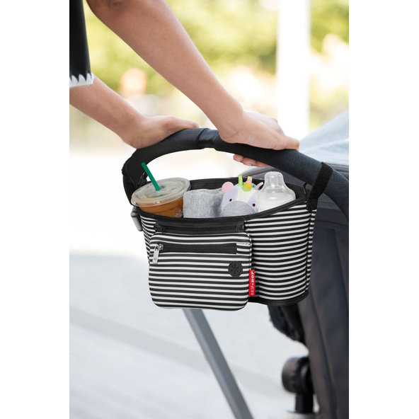 SKIP HOP Organizér na kočík 2v1 čiernobiely