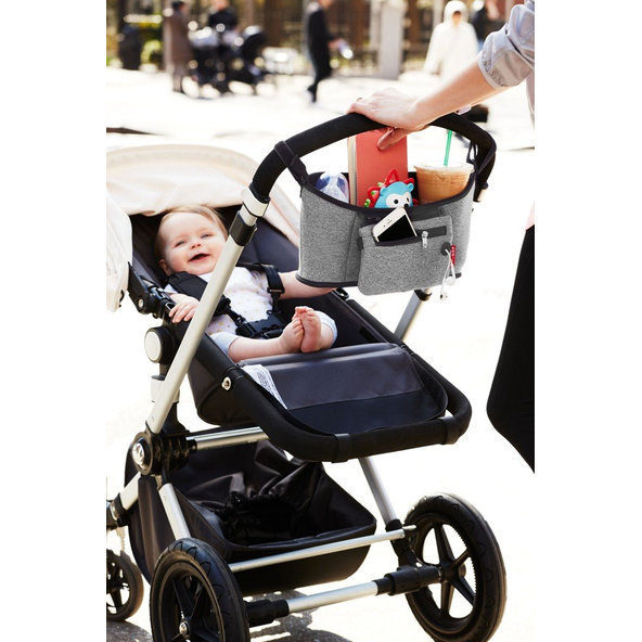 SKIP HOP Organizér na kočík 2v1 šedý