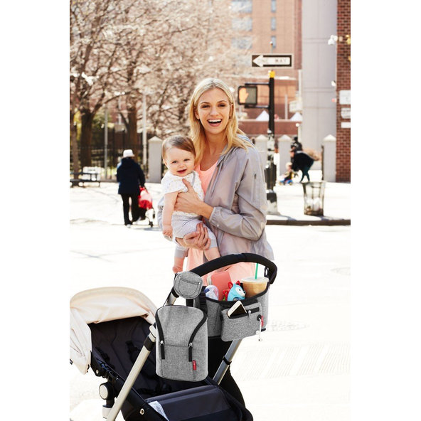 SKIP HOP Organizér na kočík 2v1 šedý