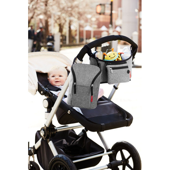SKIP HOP Organizér na kočík 2v1 šedý