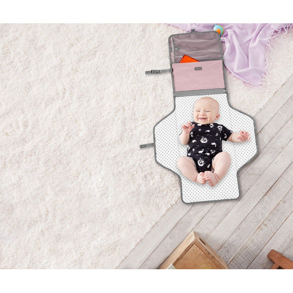 SKIP HOP Podložka prebaľovacia cestovná Pronto 2v1 ružová