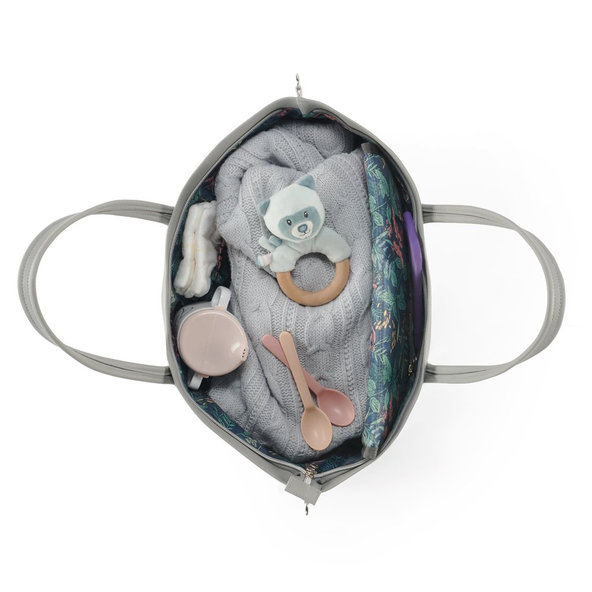 KINDERKRAFT Taška prebaľovacia Treasurebag Light Grey Nature Vibes, Premium