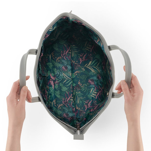 KINDERKRAFT Taška prebaľovacia Treasurebag Light Grey Nature Vibes, Premium