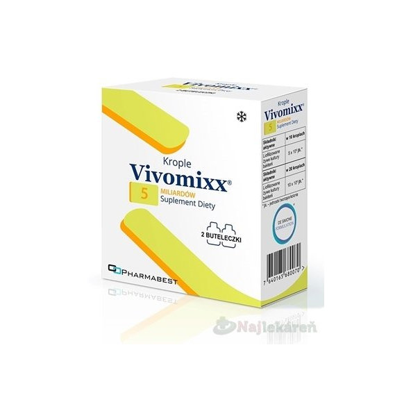 Vivomixx Drops 5 miliárd- probiotiká pre deti, kvapky, 2x5 ml