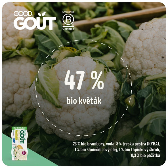 2x GOOD GOUT BIO Treska pestrá s karfiolom a zemiačiky 190 g