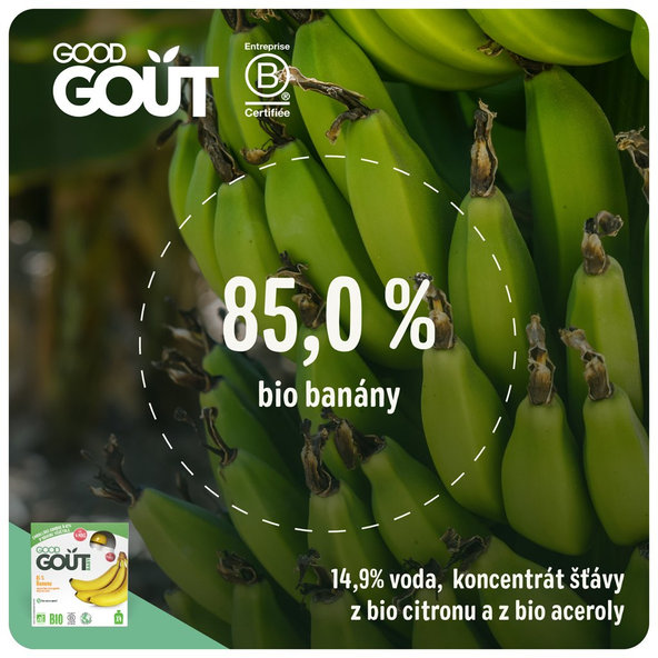 4x GOOD GOUT BIO Banán 85 g