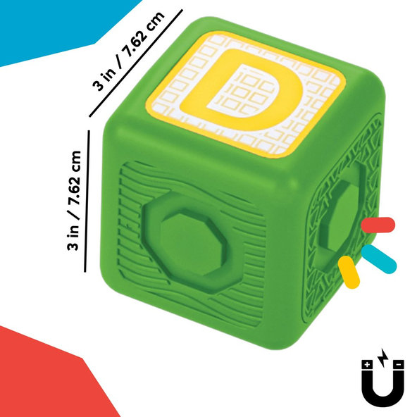 BABY EINSTEIN Connectables Hračka magnetické kocky s aktivitami Bridge & Learn 15 ks, 6m+