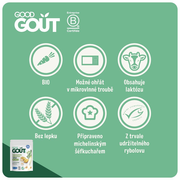 GOOD GOUT BIO Pór so zemiakmi a treskou 190 g