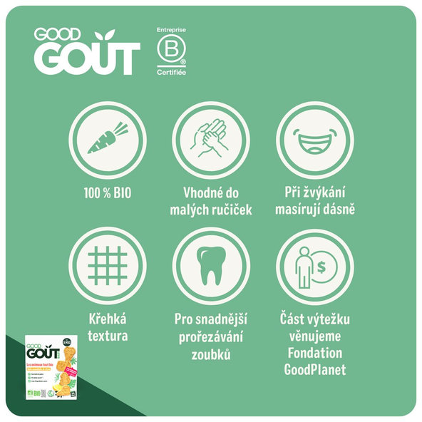 GOOD GOUT BIO Zvieratká citrónové 80g