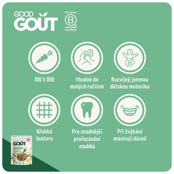 GOOD GOUT Mini bagetky s rozmarínom a syrom 70g