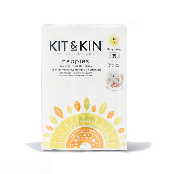 KIT & KIN eko plienky, veľkosť 5 (30 ks), 11kg+