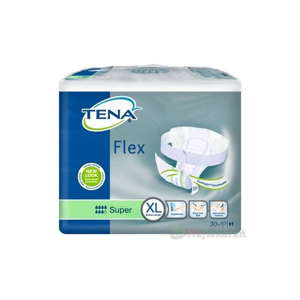 TENA Flex Super XL inkontinenčné nohavičky s rýchloupevňovacím pásom 30ks