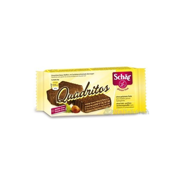 Schär QUADRITOS oblátky kakaové v horkej čokoláde 40 g