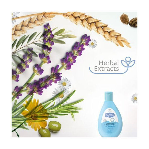 Detský šampón a umývací gél s levanduľou Bebble 200 ml