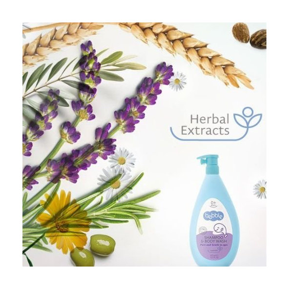 Detský šampón a umývací gél s levanduľou Bebble 400 ml
