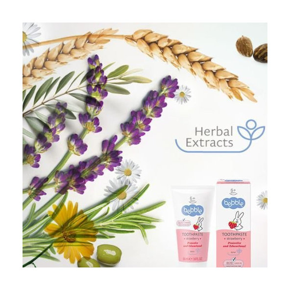 Detská zubná pasta jahoda Bebble 50 ml