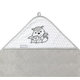BABYONO Osuška s kapucňou Bamboo 100 x 100 cm - šedá