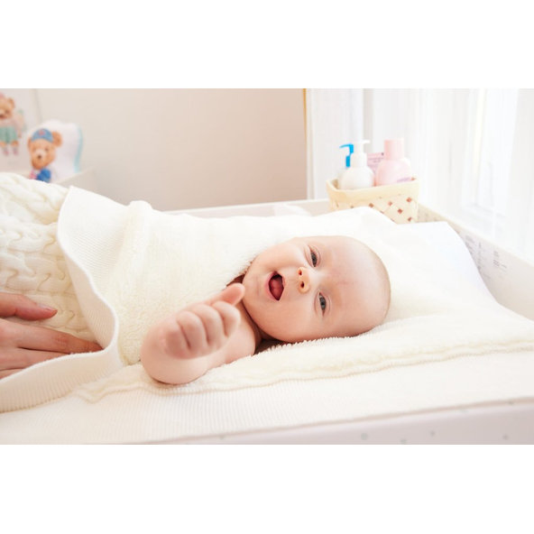 CEBA Deka pletená s kožušinkou v darčekovom balení 90x90 zimný vrkoč biely