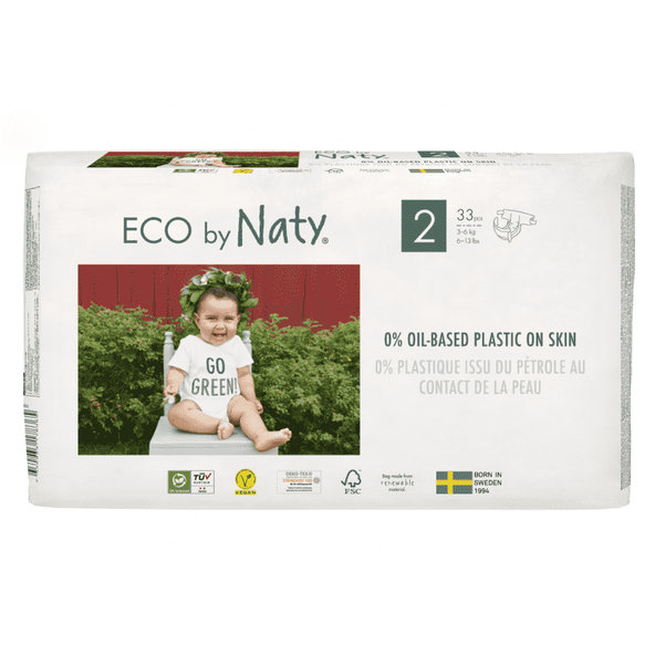 3x ECO BY NATY Plienky jednorazové 2 (3-6 kg) 33 ks