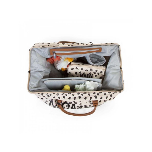 CHILDHOME Prebaľovacia taška Mommy Bag Canvas Leopard