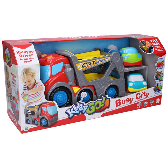 WIKY Kiddy Auto odťahovka s efektmi 2 autá 9 cm 18m+